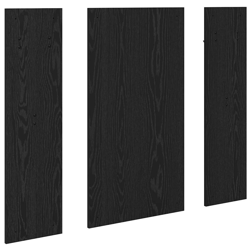 Vægmonteret Jakkeholder Vægmonteret Sort eg 96 x 1,5 x 90 cm