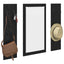 Vægmonteret Jakkeholder Vægmonteret Sort eg 96 x 1,5 x 90 cm