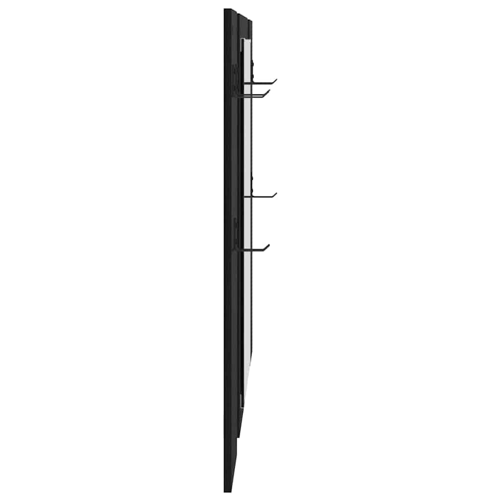 Vægmonteret Jakkeholder Vægmonteret Sort eg 96 x 1,5 x 90 cm