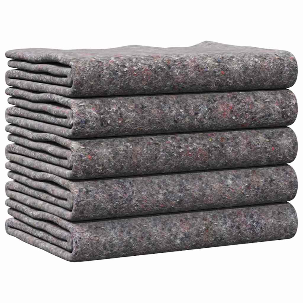 Flyttetæpper 5 pcs Grå 150 x 200 cm Stof