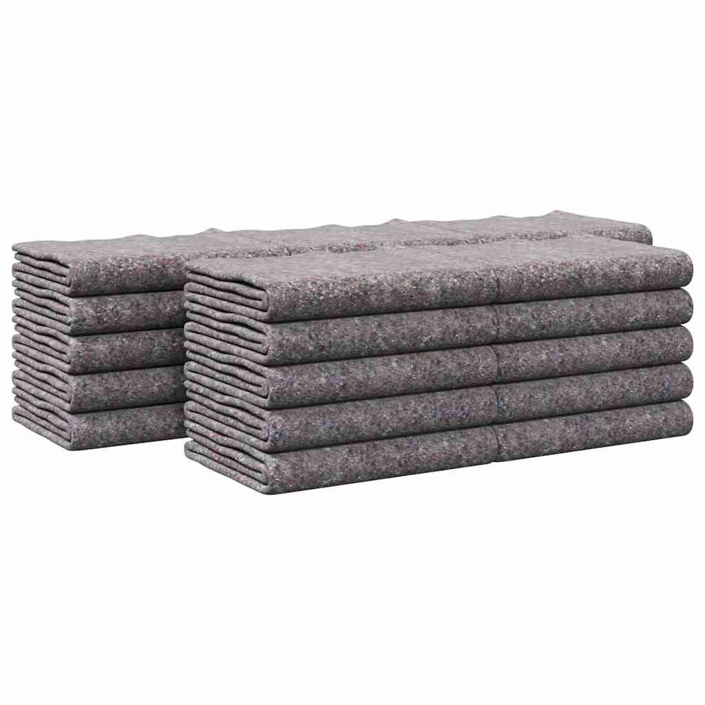 Flyttetæpper 25 pcs Grå 150 x 200 cm Stof