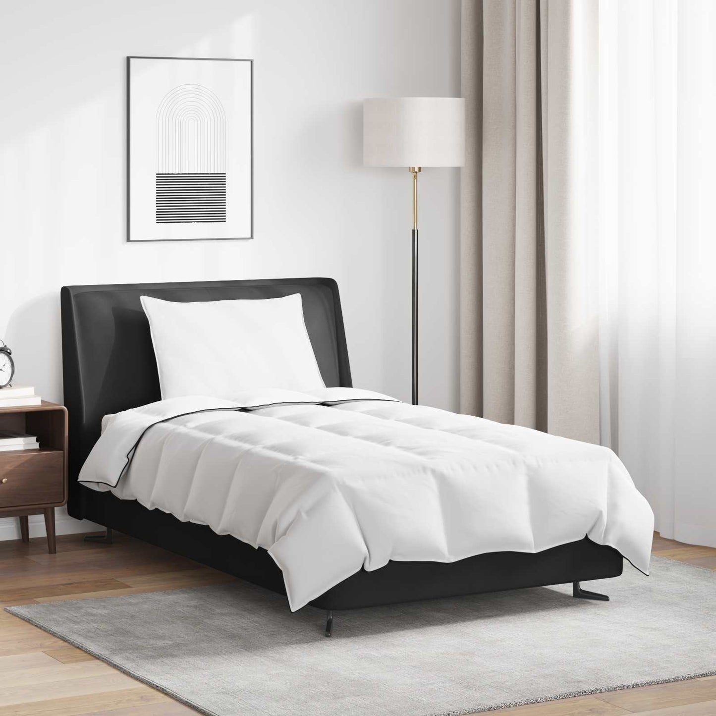 Vinter dyne med pude 2 pcs Hvid Dunfjer