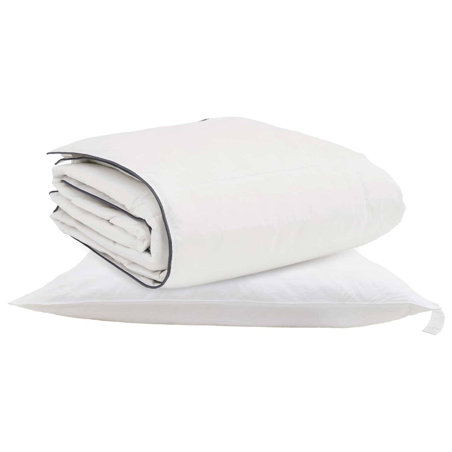 Vinter dyne med pude 2 pcs Hvid Dunfjer