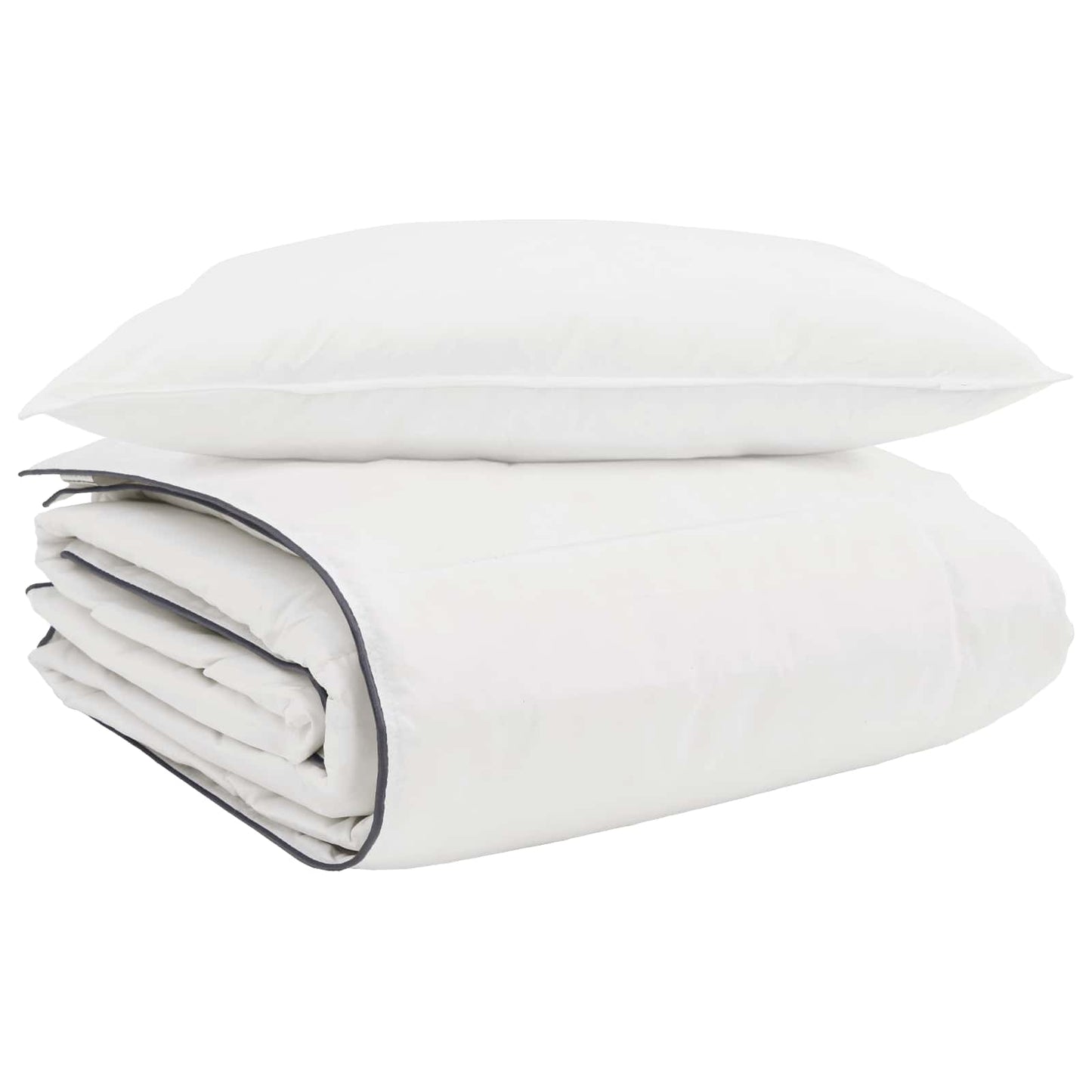 Vinter dyne med pude 2 pcs Hvid Dunfjer