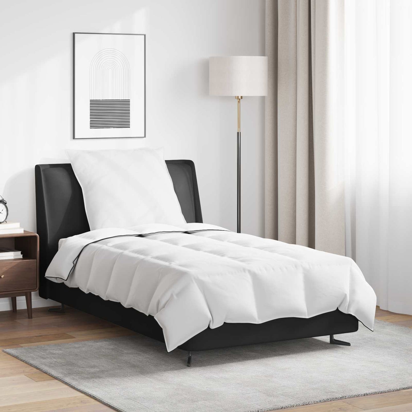 Vinter dyne med pude 2 pcs Hvid Dunfjer
