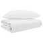 Sommer dyne med pude 2 pcs Hvid Dunfjer