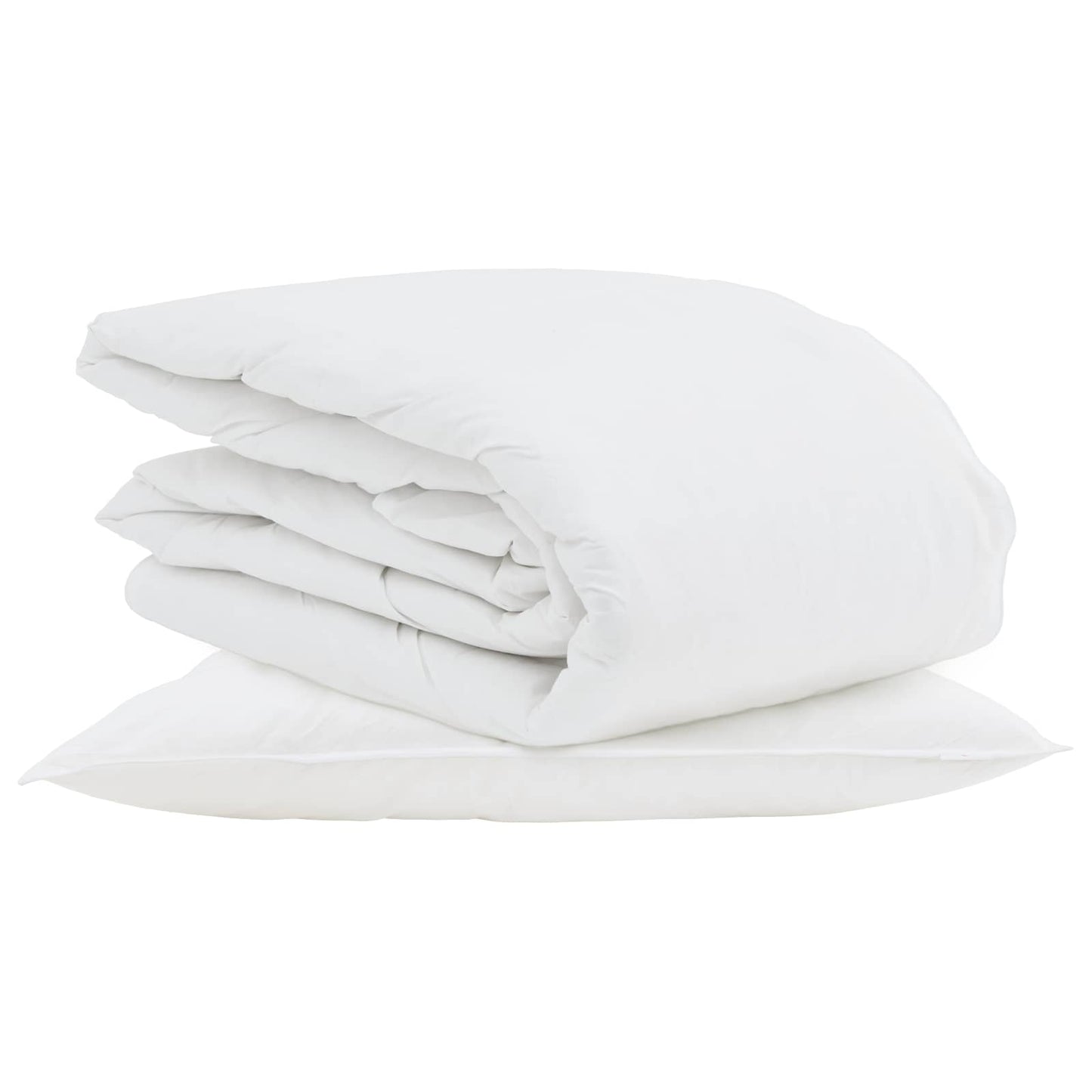 Sommer dyne med pude 2 pcs Hvid Dunfjer