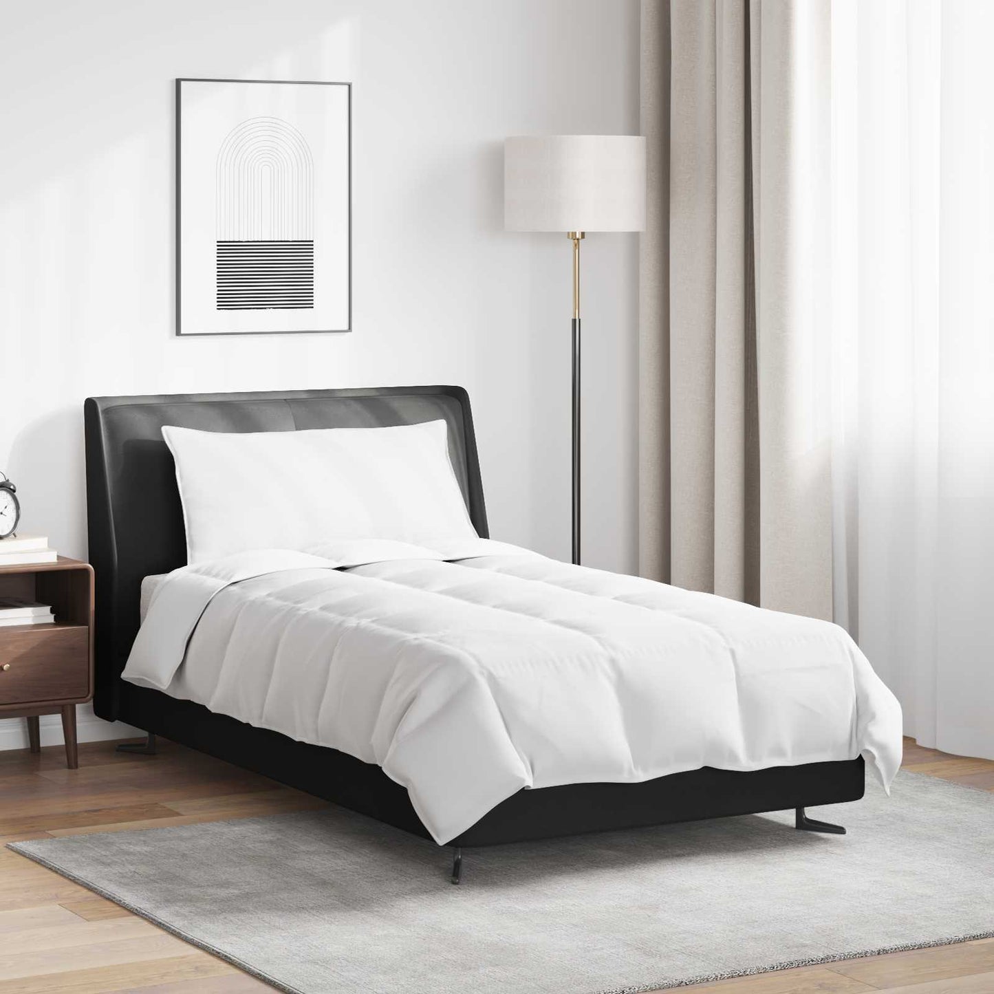 Sommer dyne med pude 2 pcs Hvid Dunfjer