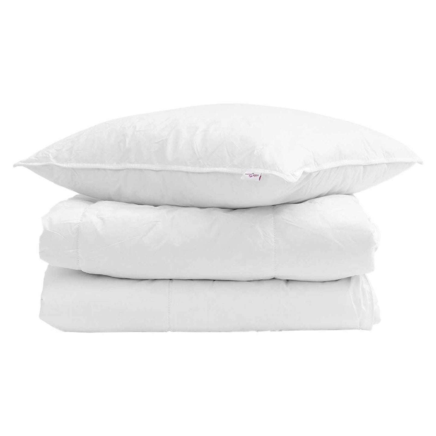 Vinter dyne med pude 2 pcs Hvid Dunfjer