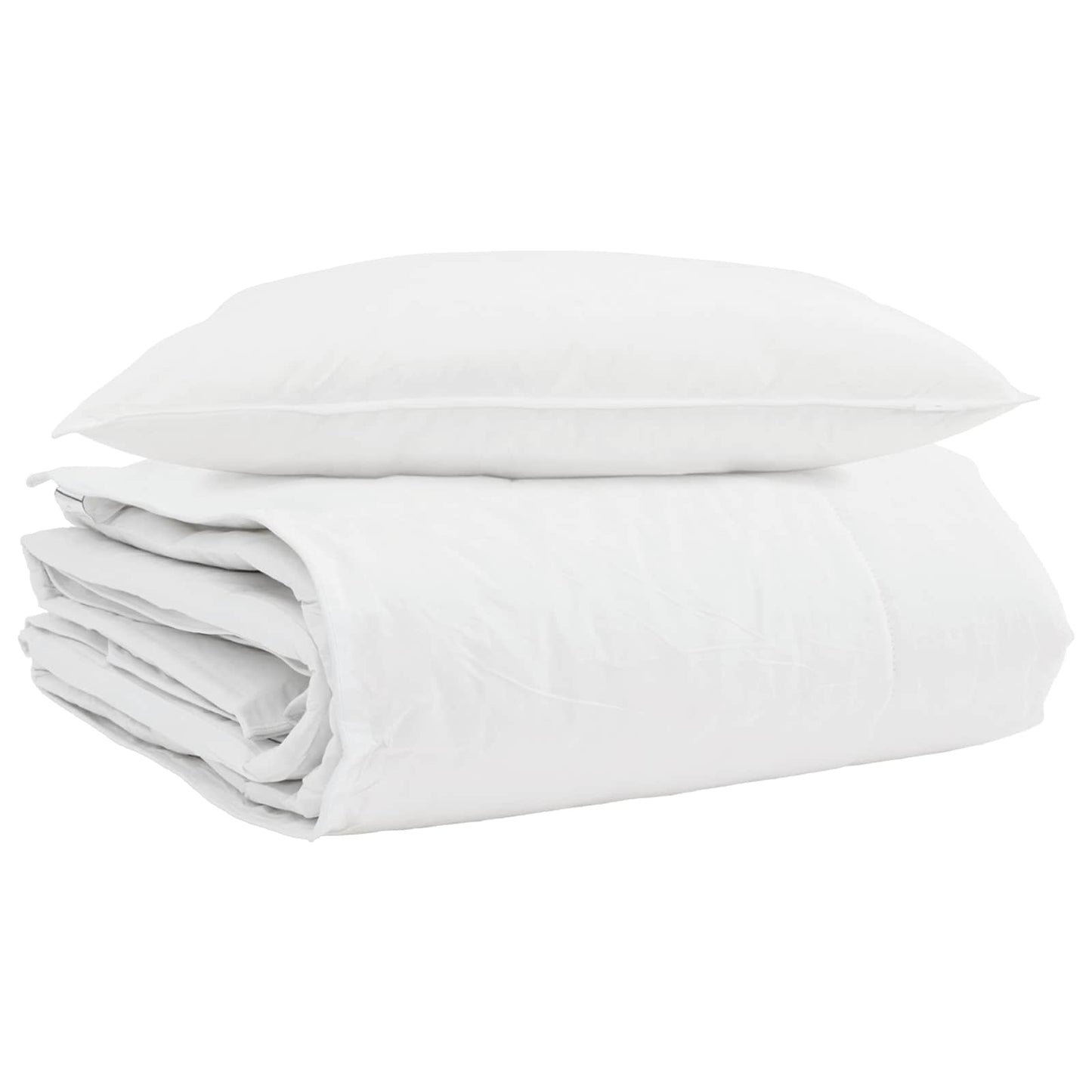 Vinter dyne med pude 2 pcs Hvid Dunfjer