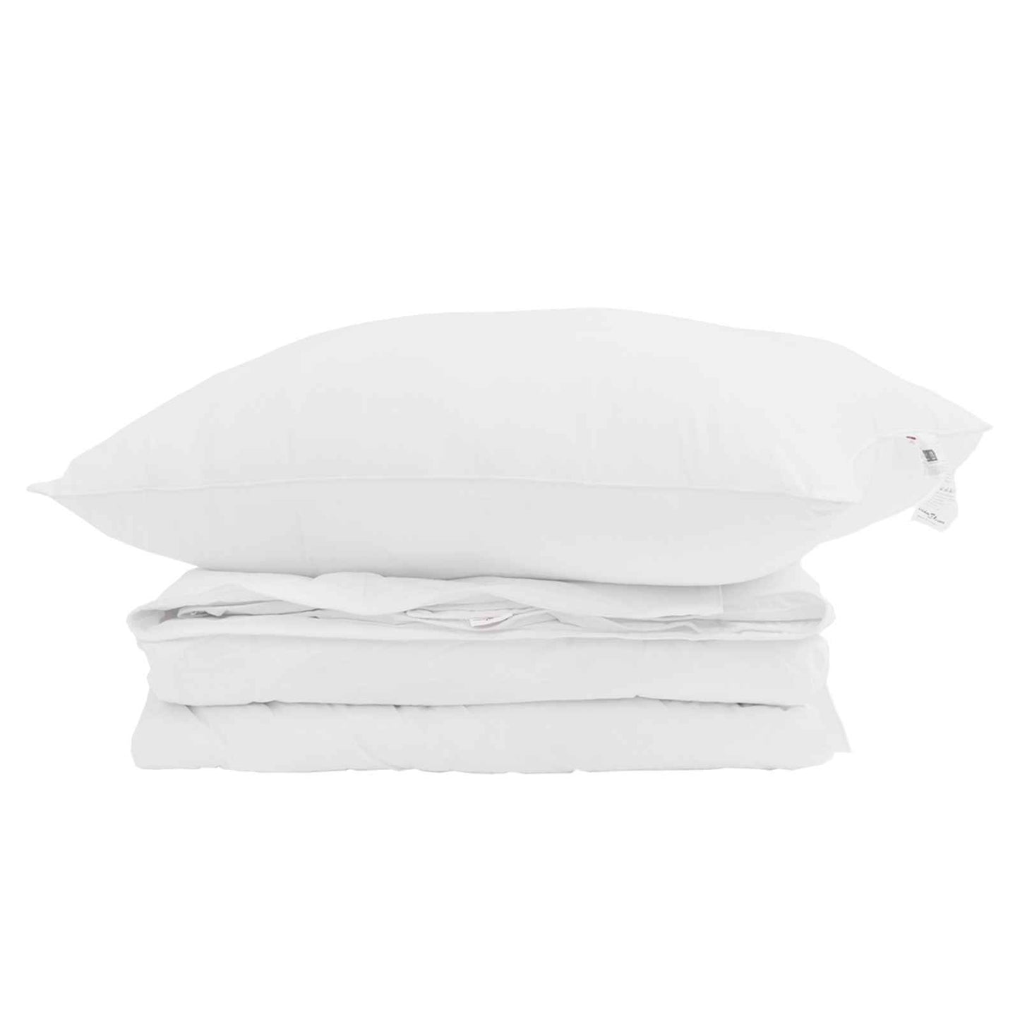 2-i-1 Dyne med pude 2 pcs Hvid Dunfjer