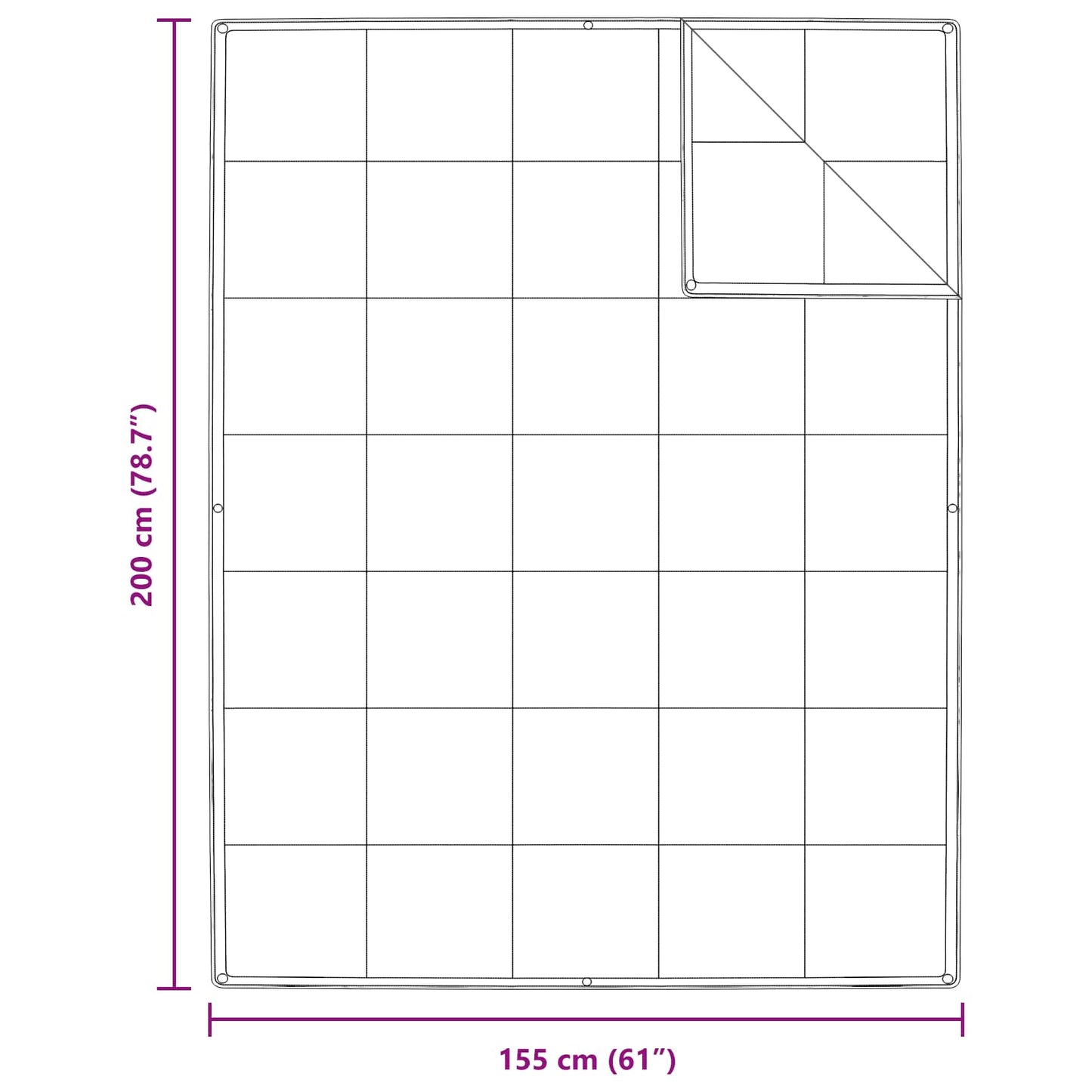 2-i-1 Dyne med pude 2 pcs Hvid Dunfjer