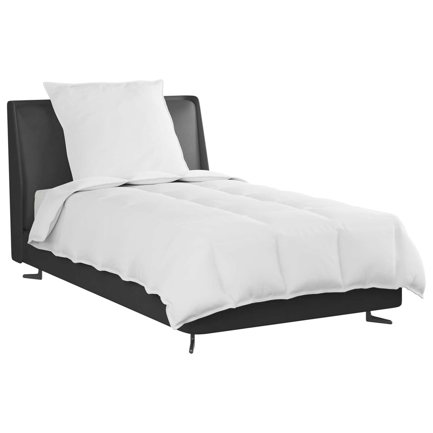 2-i-1 Dyne med pude 2 pcs Hvid Dunfjer