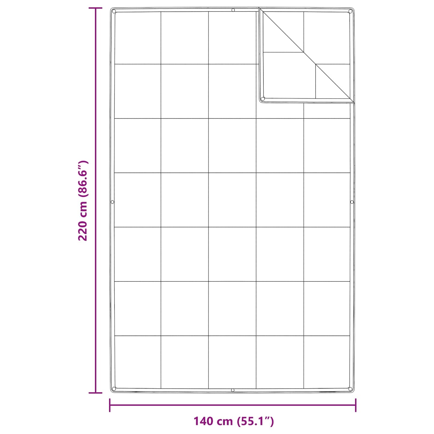 2-i-1 Dyne med pude 2 pcs Hvid Dunfjer