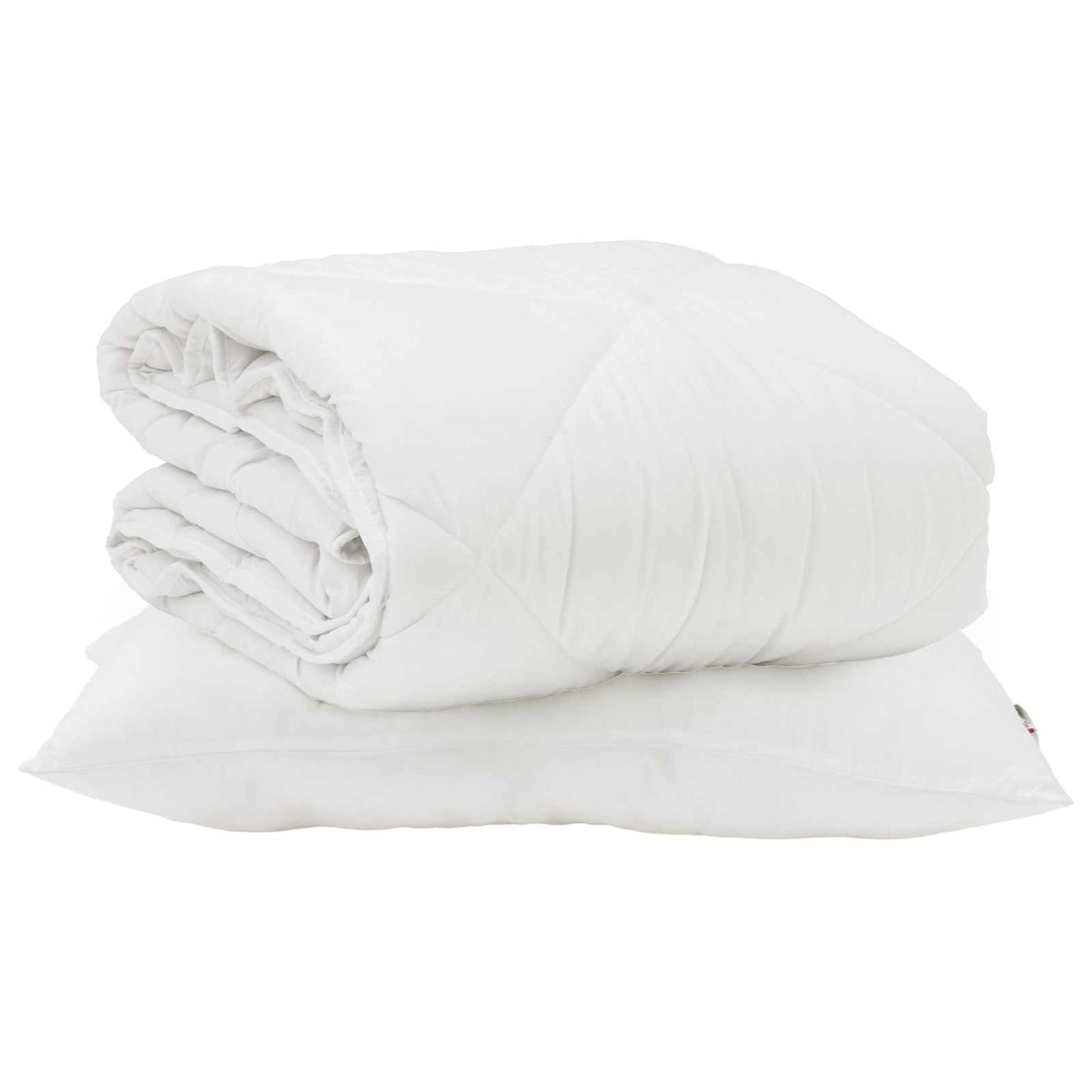 Sommer dyne med pude 2 pcs Hvid Microfiber