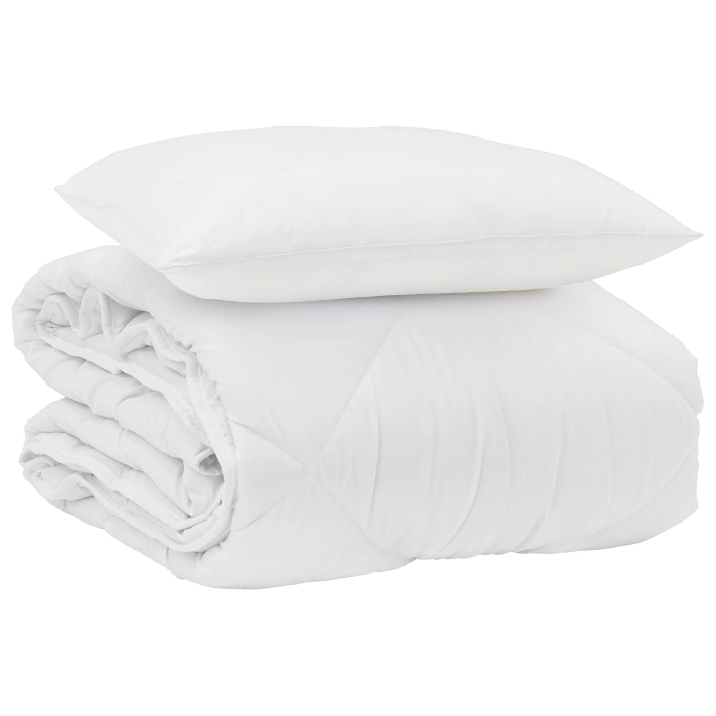 Sommer dyne med pude 2 pcs Hvid Microfiber