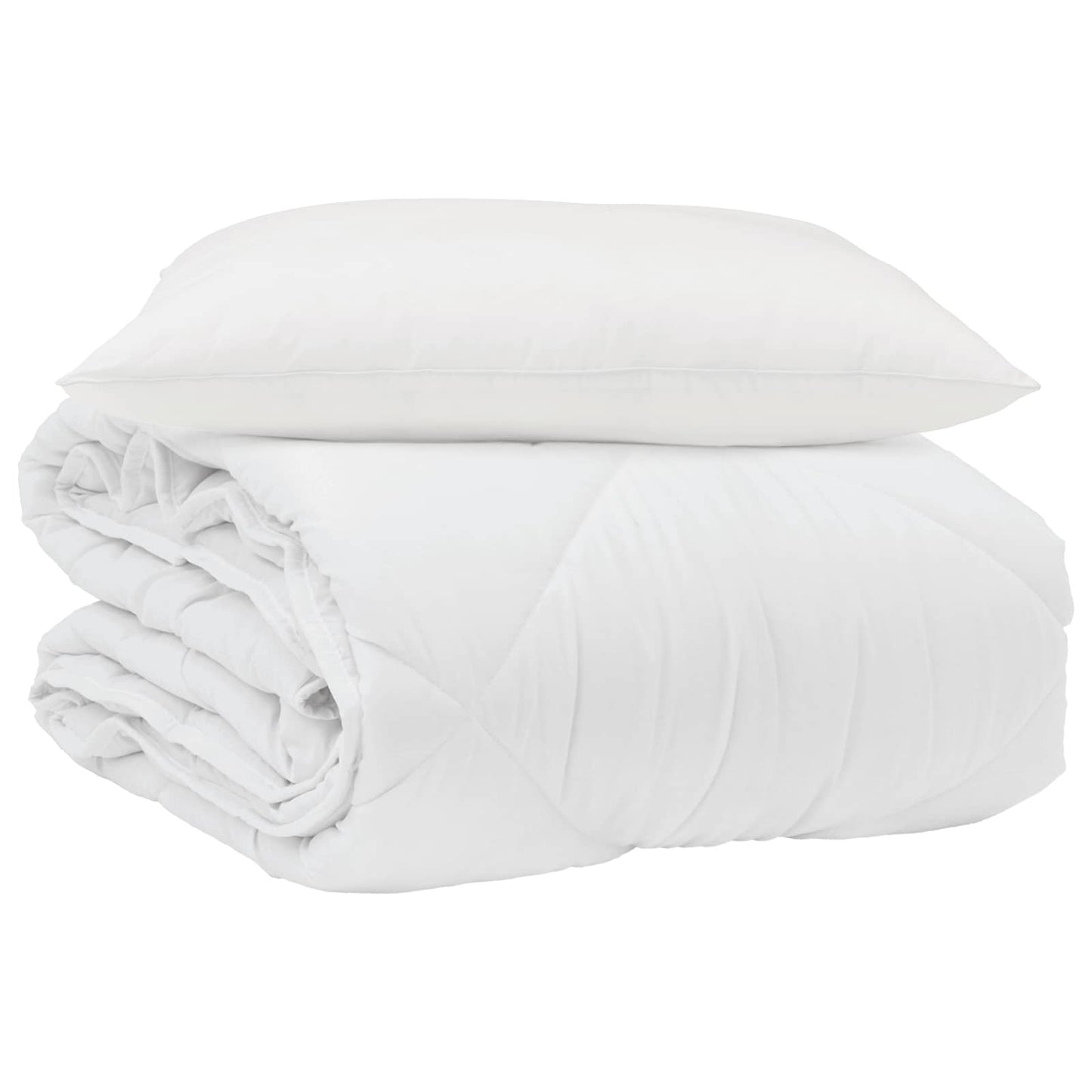 Sommer dyne med pude 2 pcs Hvid Microfiber