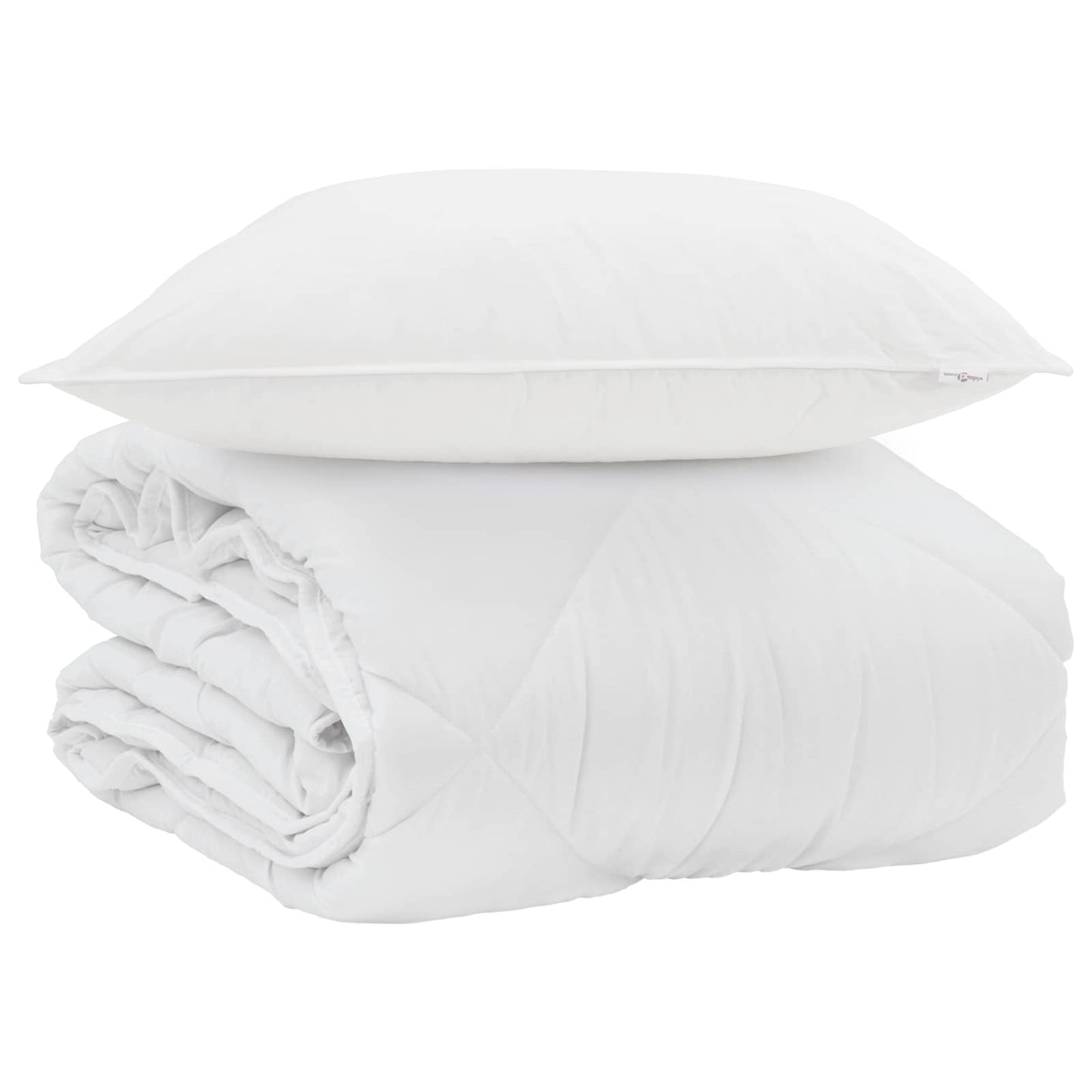 Sommer dyne med pude 2 pcs Hvid Microfiber