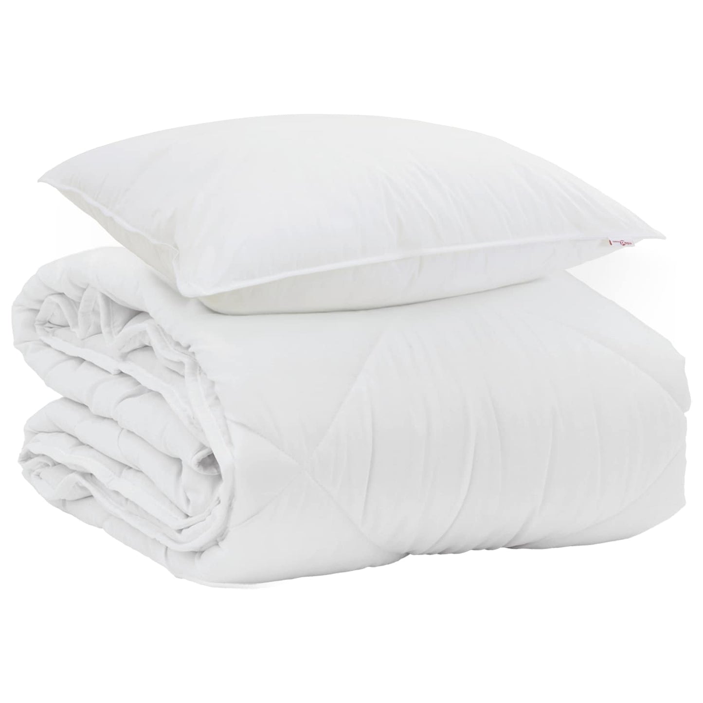 Sommer dyne med pude 2 pcs Hvid Microfiber