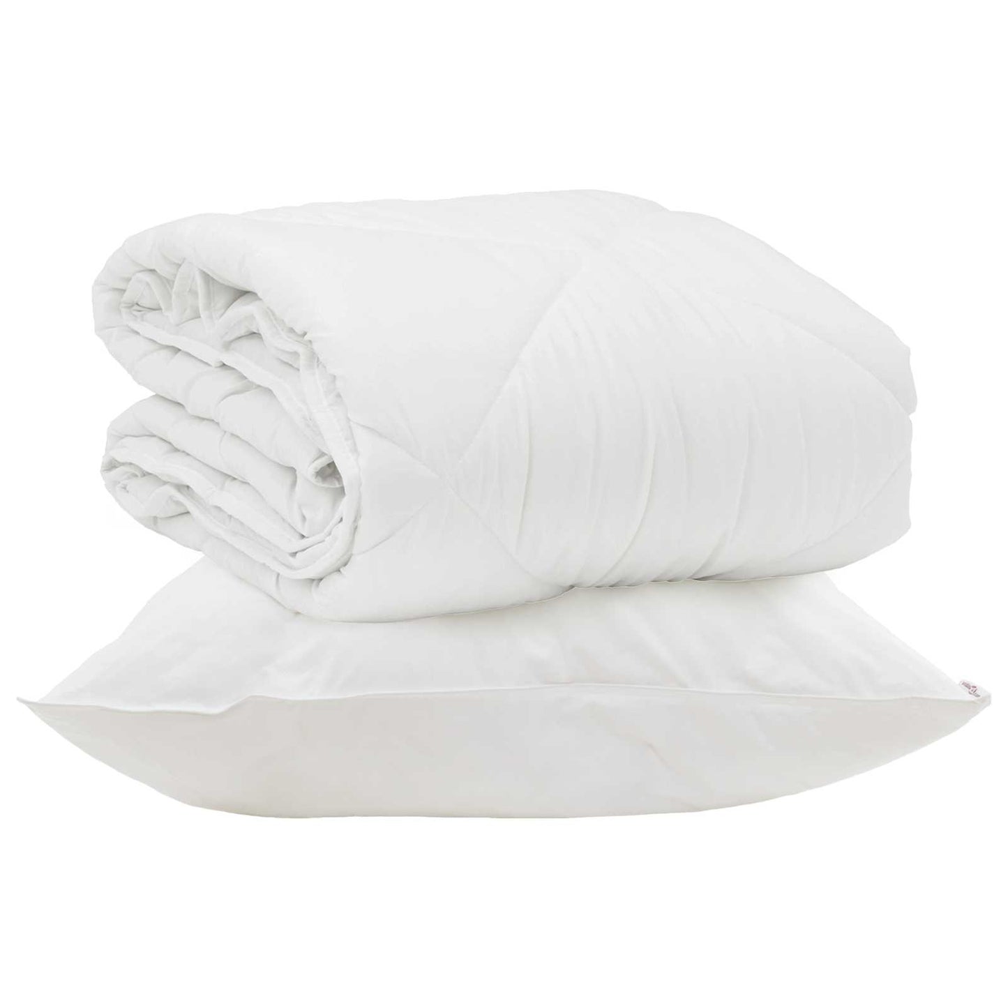 Sommer dyne med pude 2 pcs Hvid Microfiber