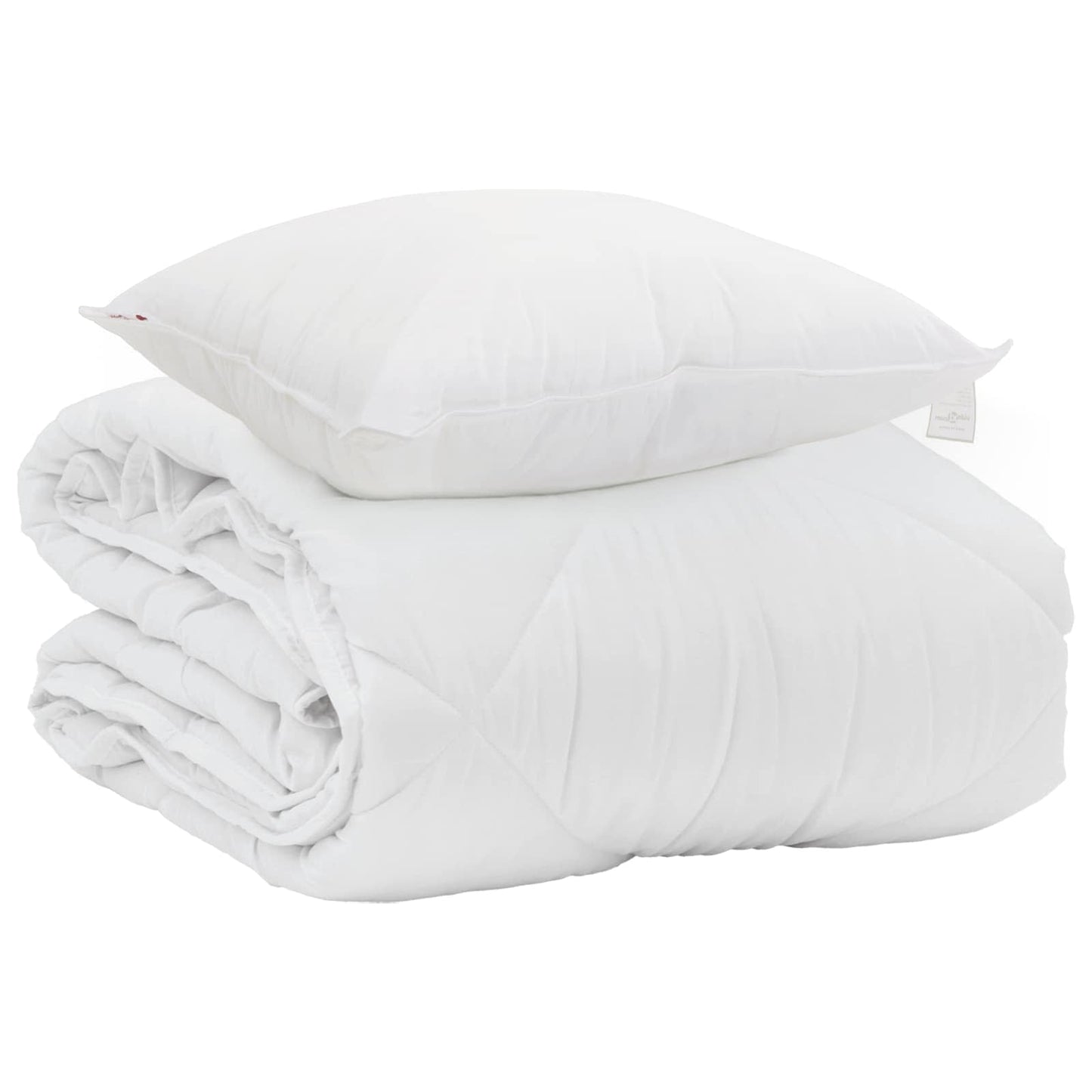 Sommer dyne med pude 2 pcs Hvid Microfiber