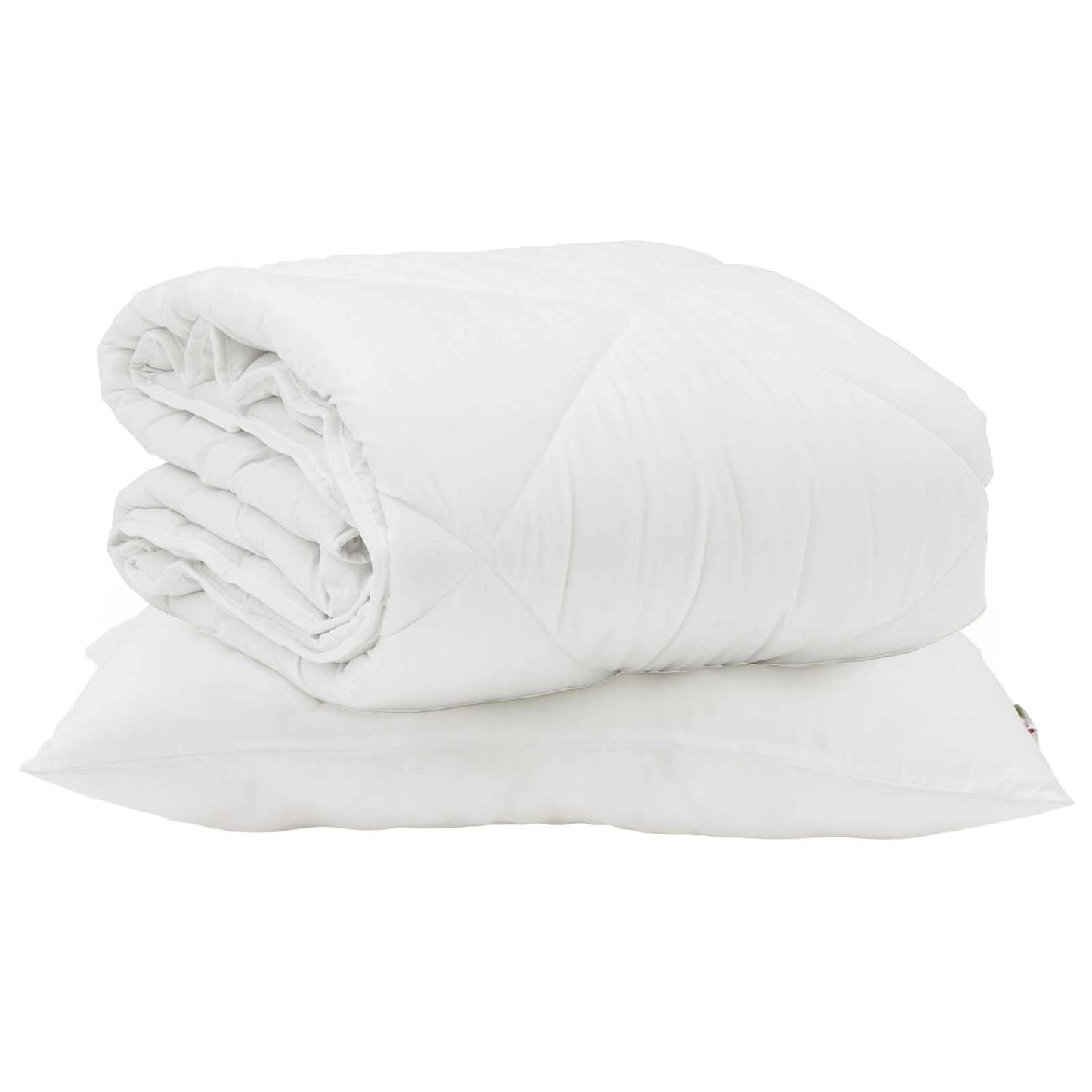 Sommer dyne med pude 2 pcs Hvid Microfiber