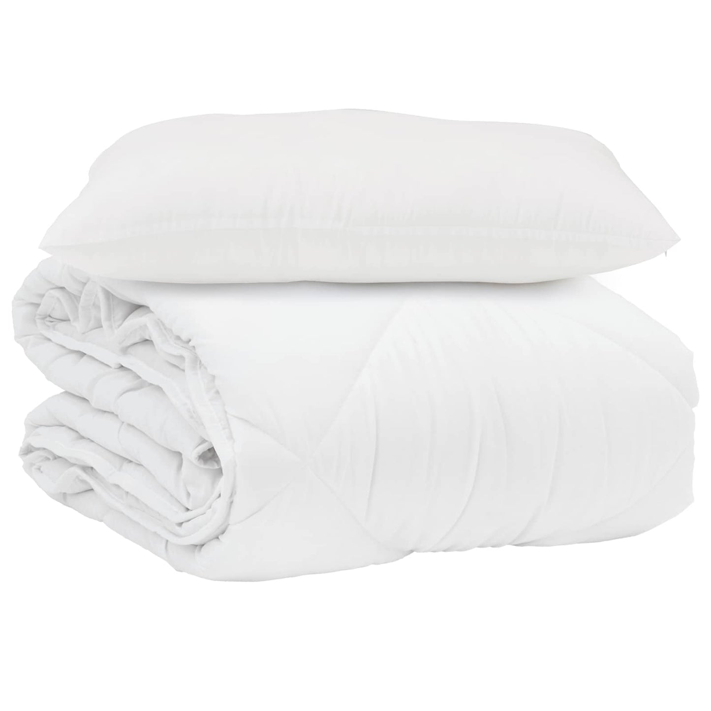 Sommer dyne med pude 2 pcs Hvid Microfiber