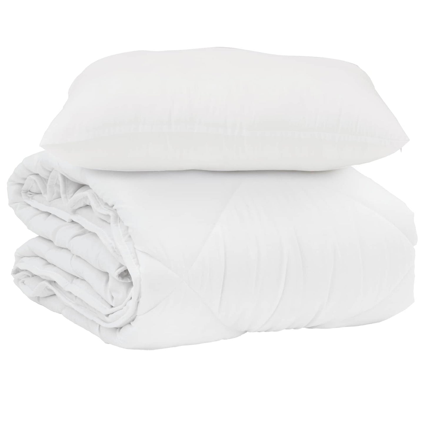 Sommer dyne med pude 2 pcs Hvid Microfiber