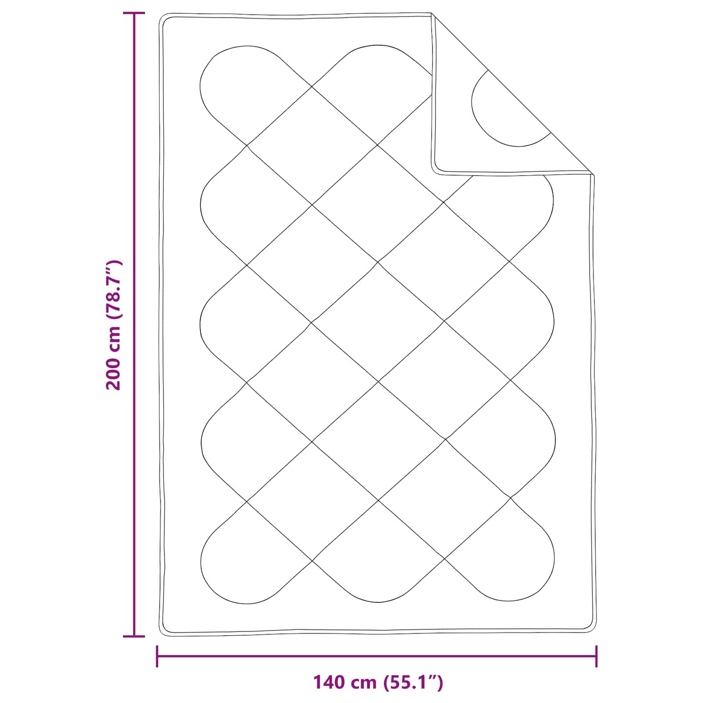 Årsdækkende Dyne med pude 2 pcs Hvid Microfiber
