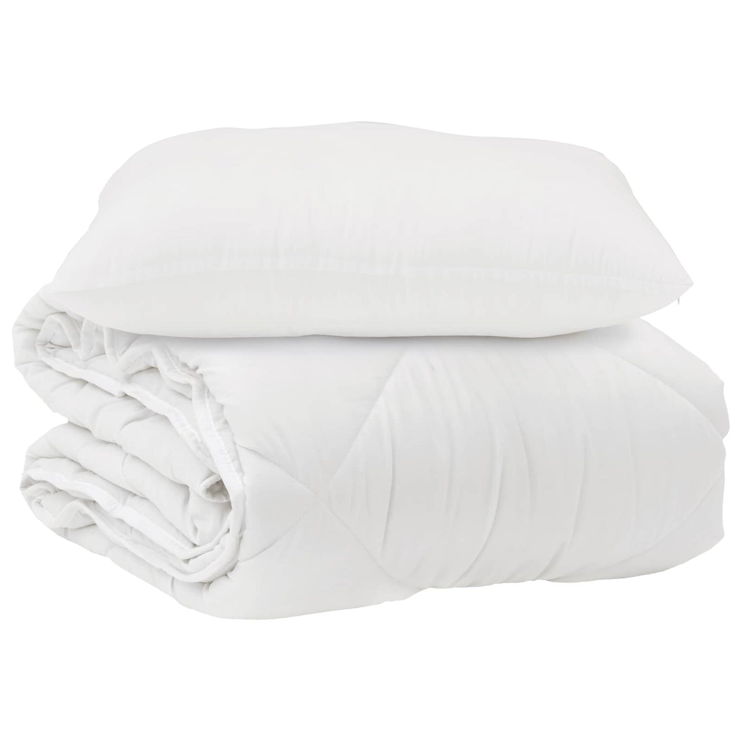 Dyne med pude 2 pcs Hvid Microfiber