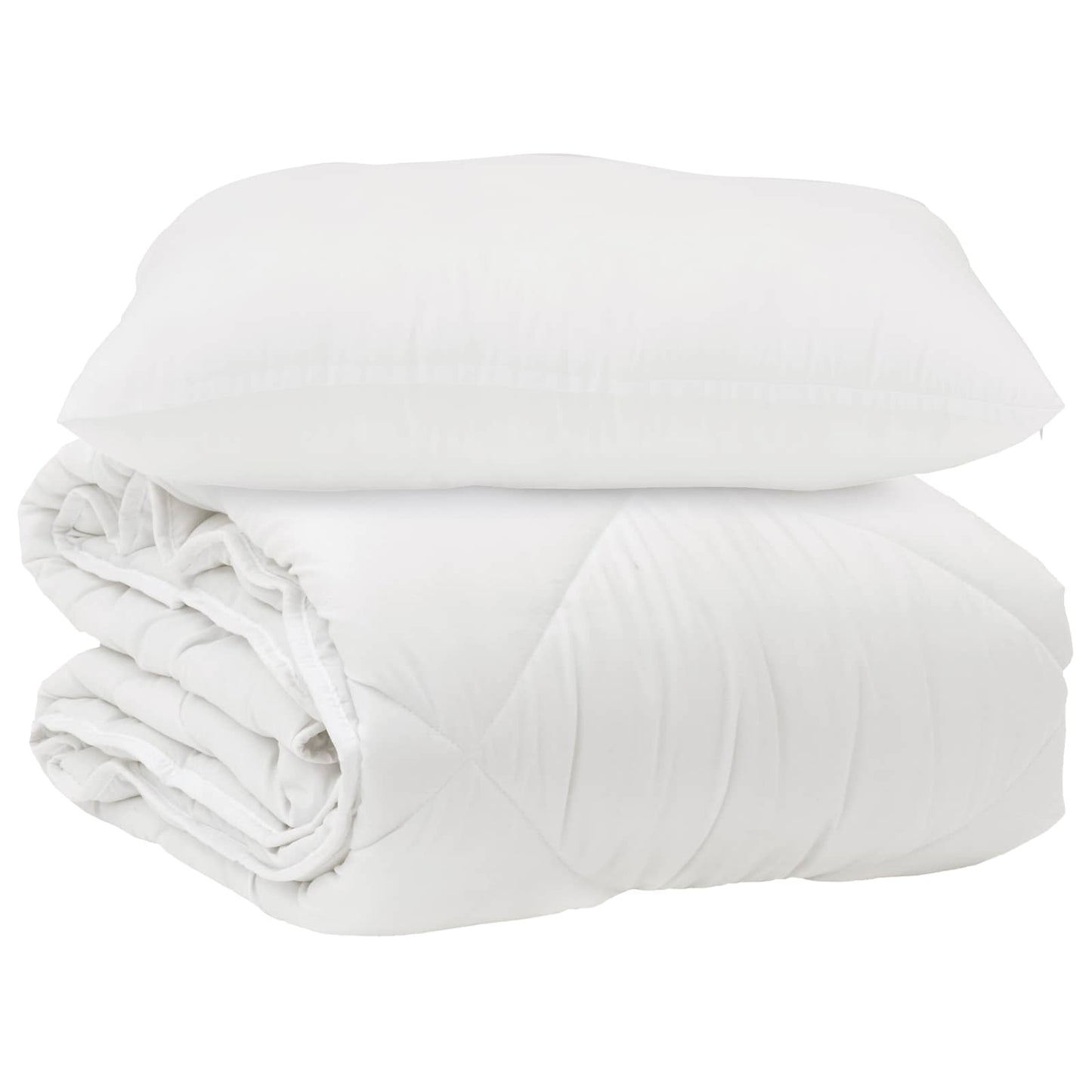 Dyne med pude 2 pcs Hvid Microfiber