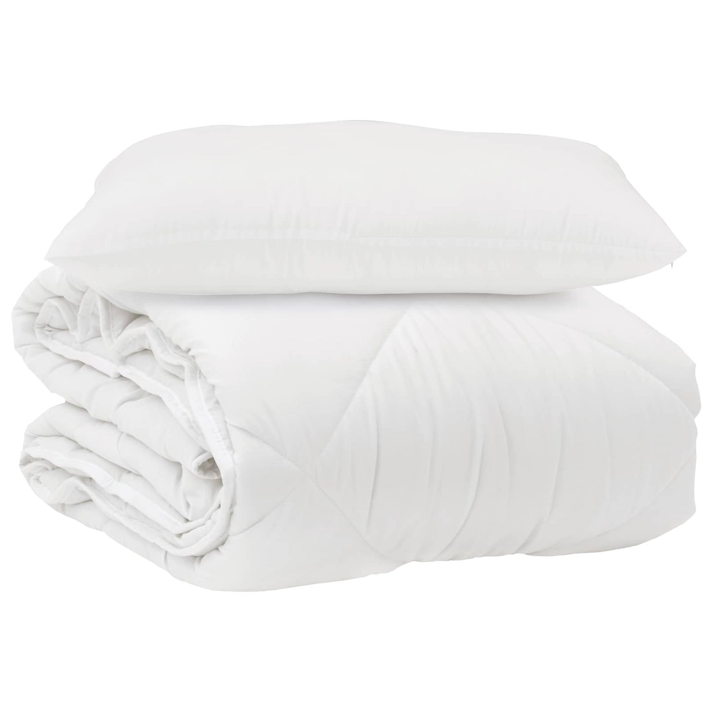Dyne med pude 2 pcs Hvid Microfiber
