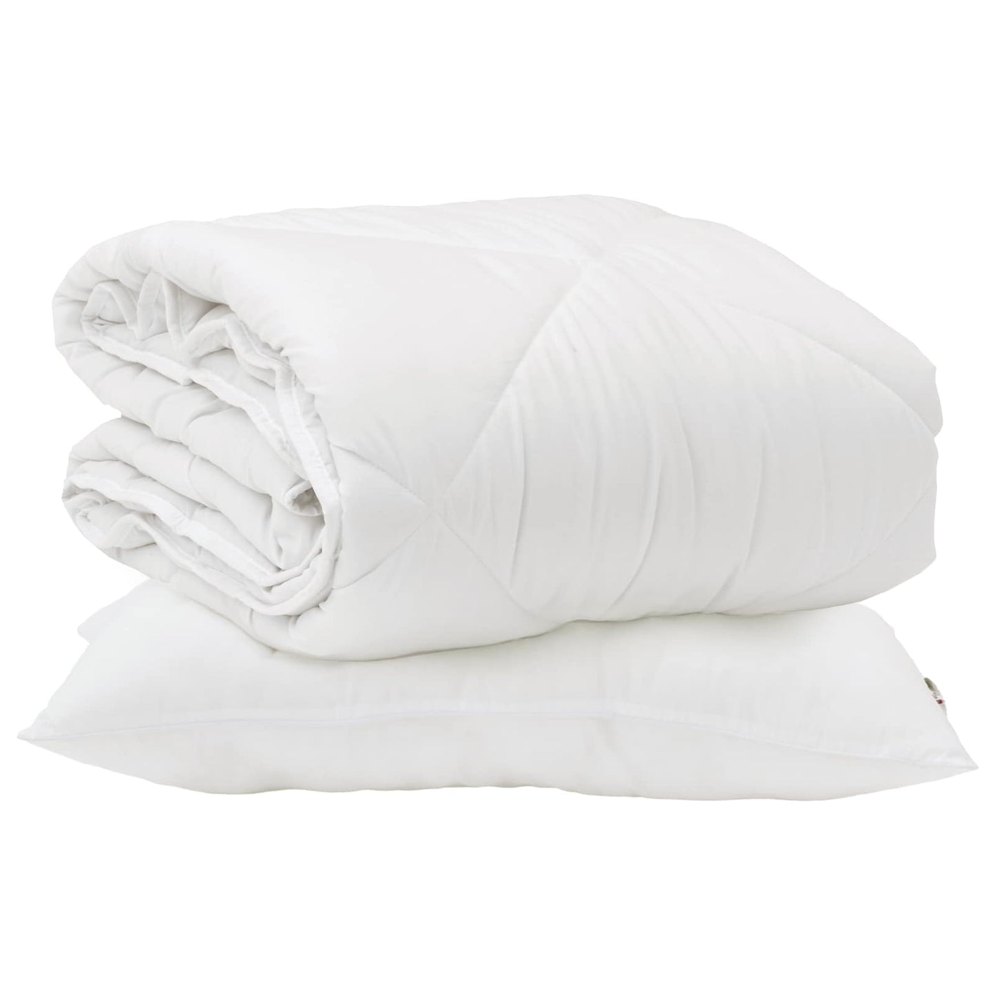 Dyne med pude 2 pcs Hvid Microfiber