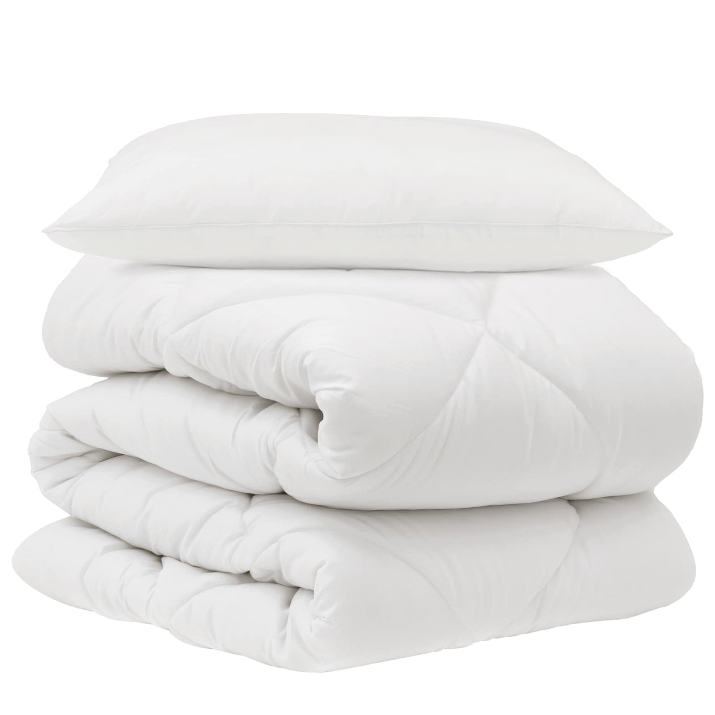 Dyne med pude 2 pcs Hvid Microfiber
