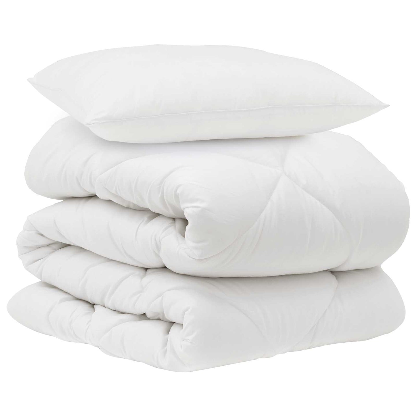 Dyne med pude 2 pcs Hvid Microfiber