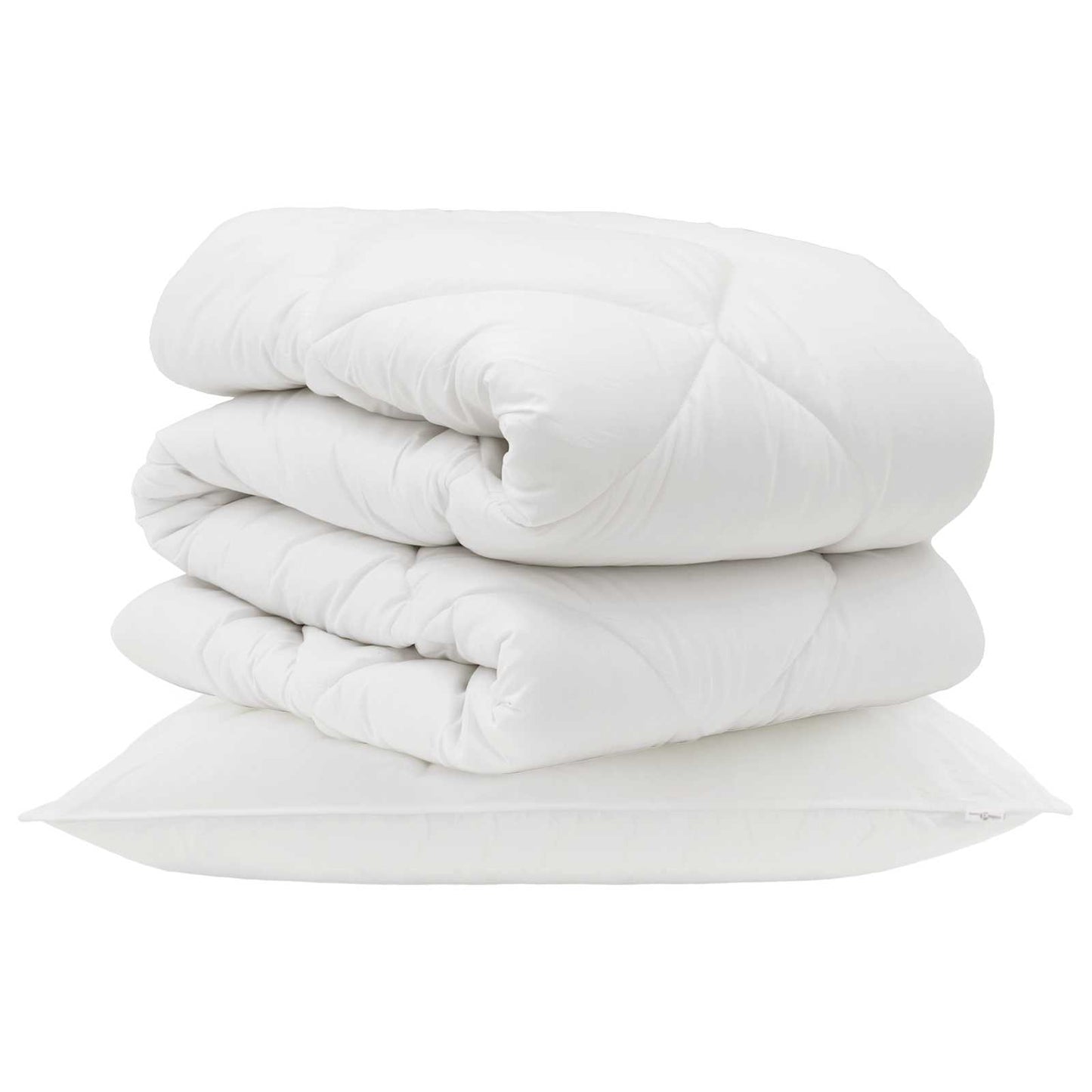 Dyne med pude 2 pcs Hvid Microfiber