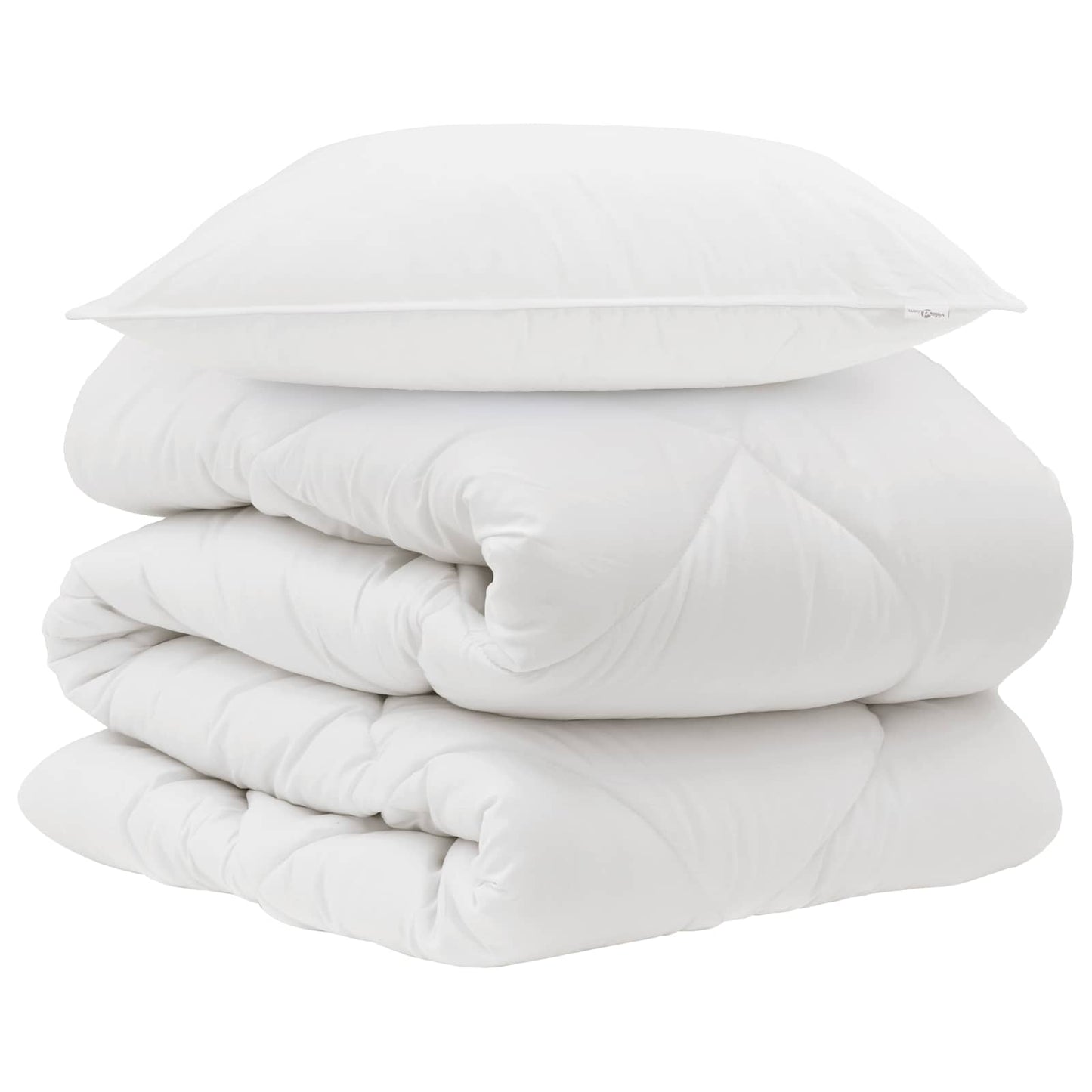 Dyne med pude 2 pcs Hvid Microfiber