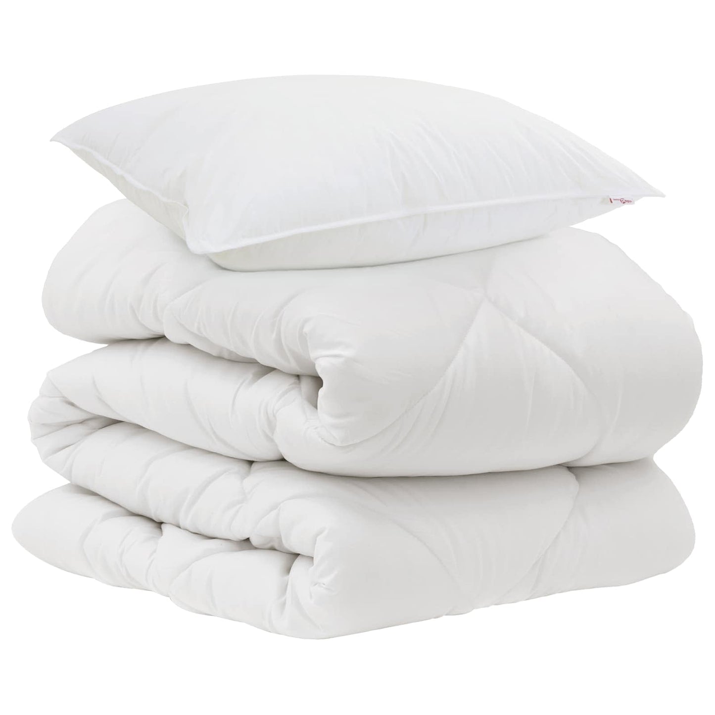 Dyne med pude 2 pcs Hvid Microfiber