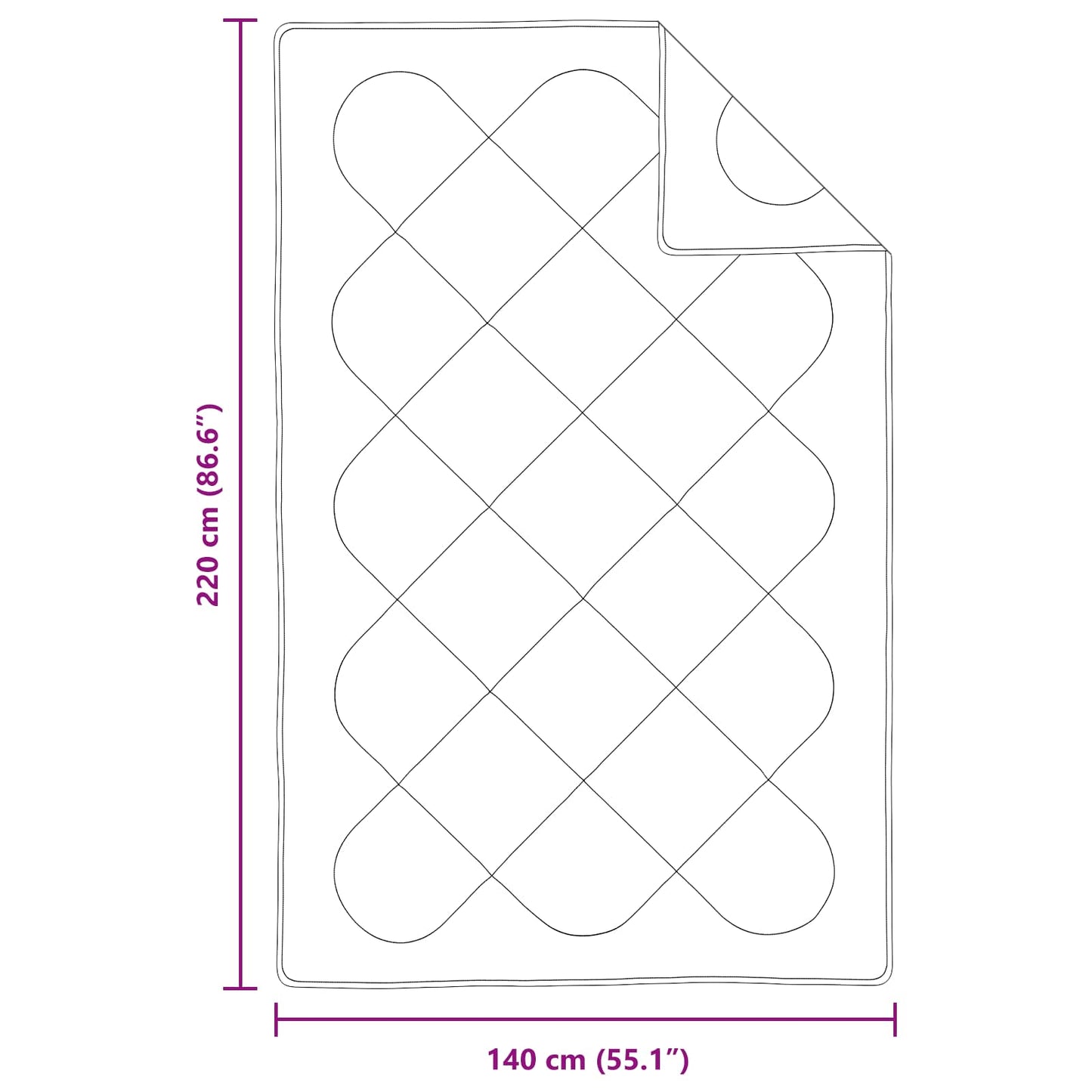 Dynebetræk Sæt med pude 2 pcs Hvid Microfiber