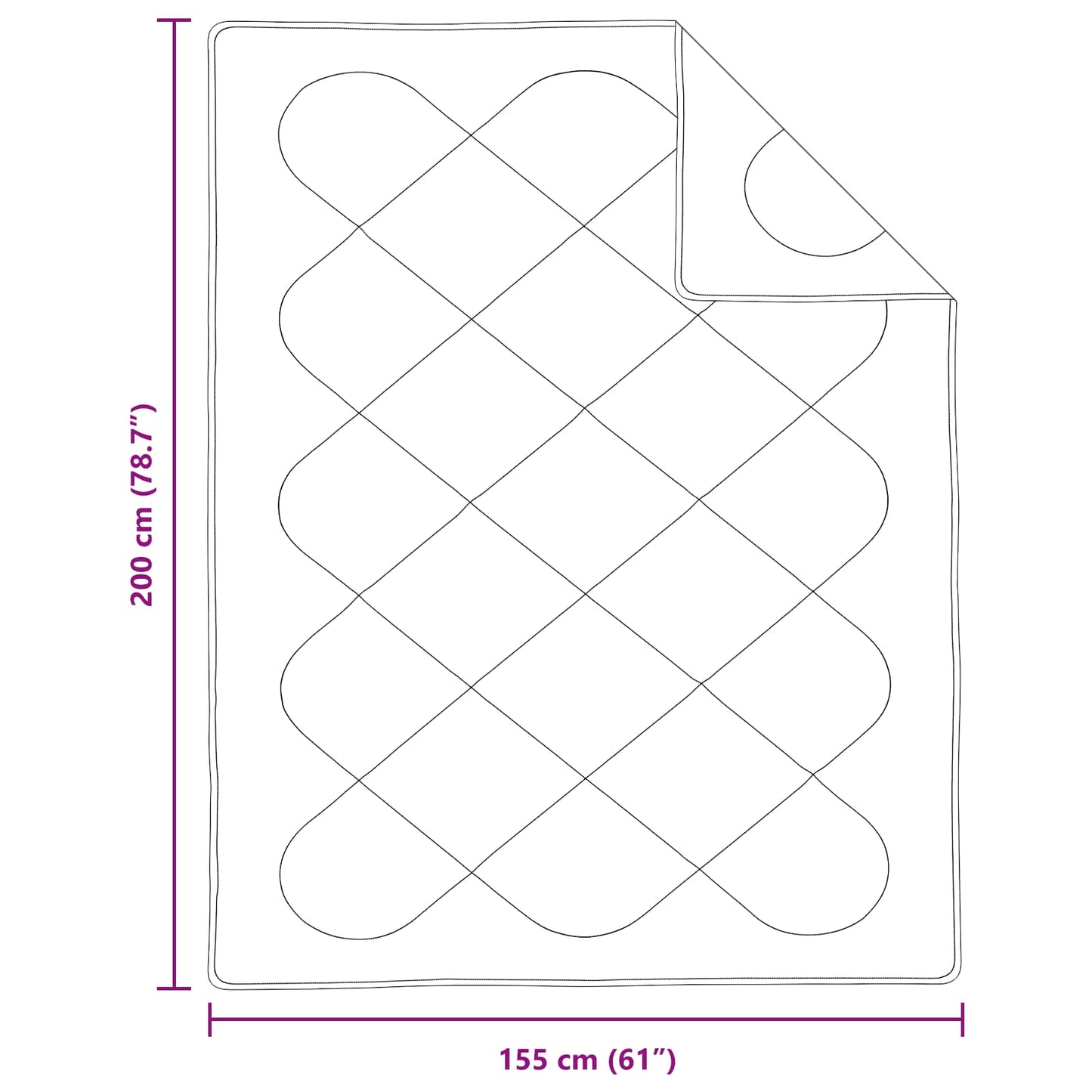 Dynebetræk Sæt med pude 2 pcs Hvid Mikrofiber