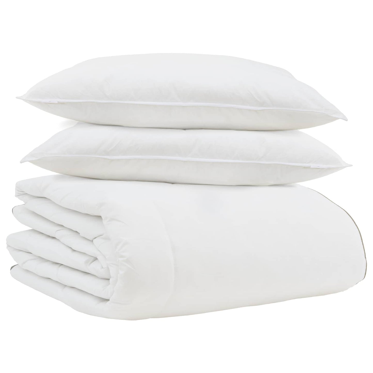 Vinter dyne med pude 3 pcs Hvid Dunfjer