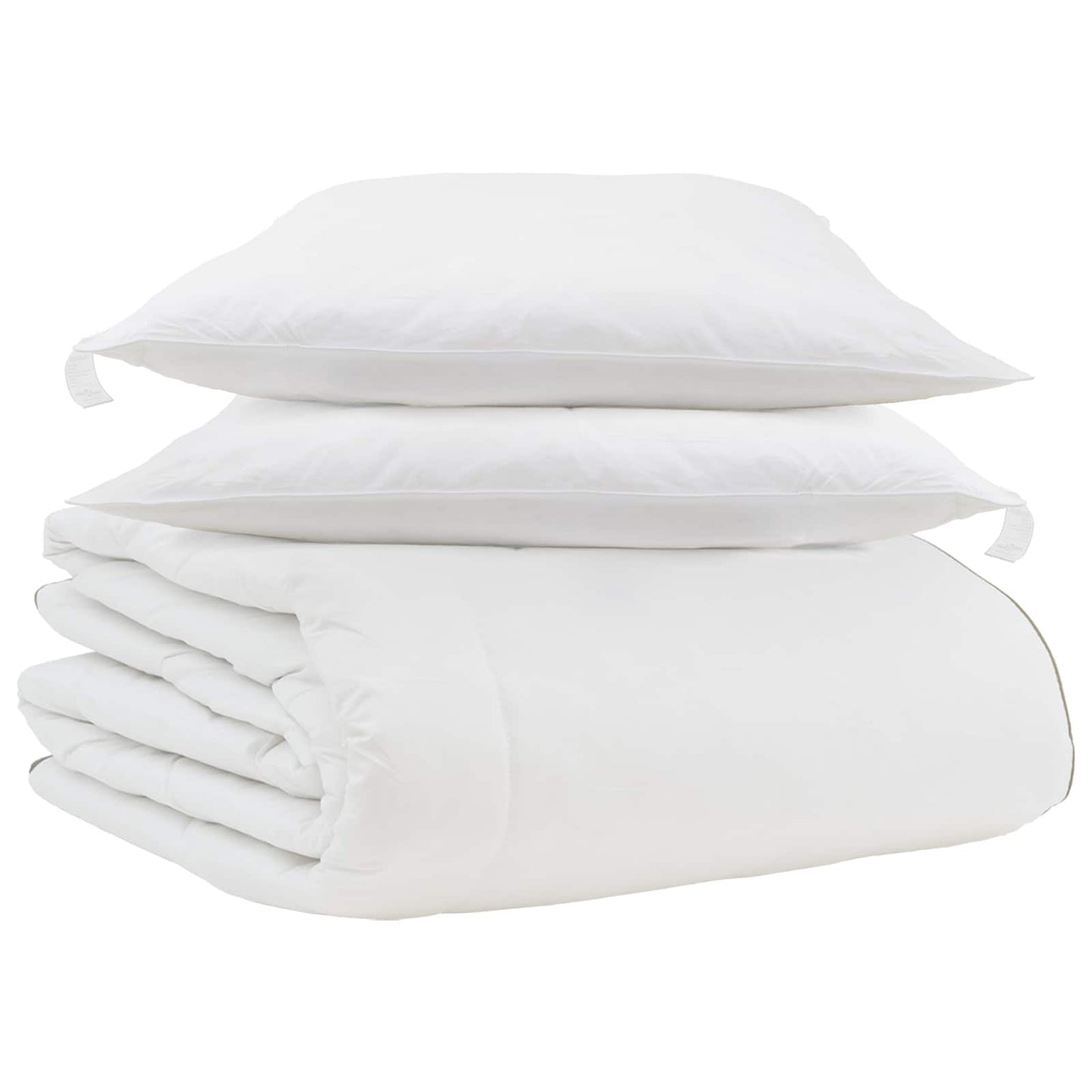 Vinter dyne med pude 3 pcs Hvid Dunfjer