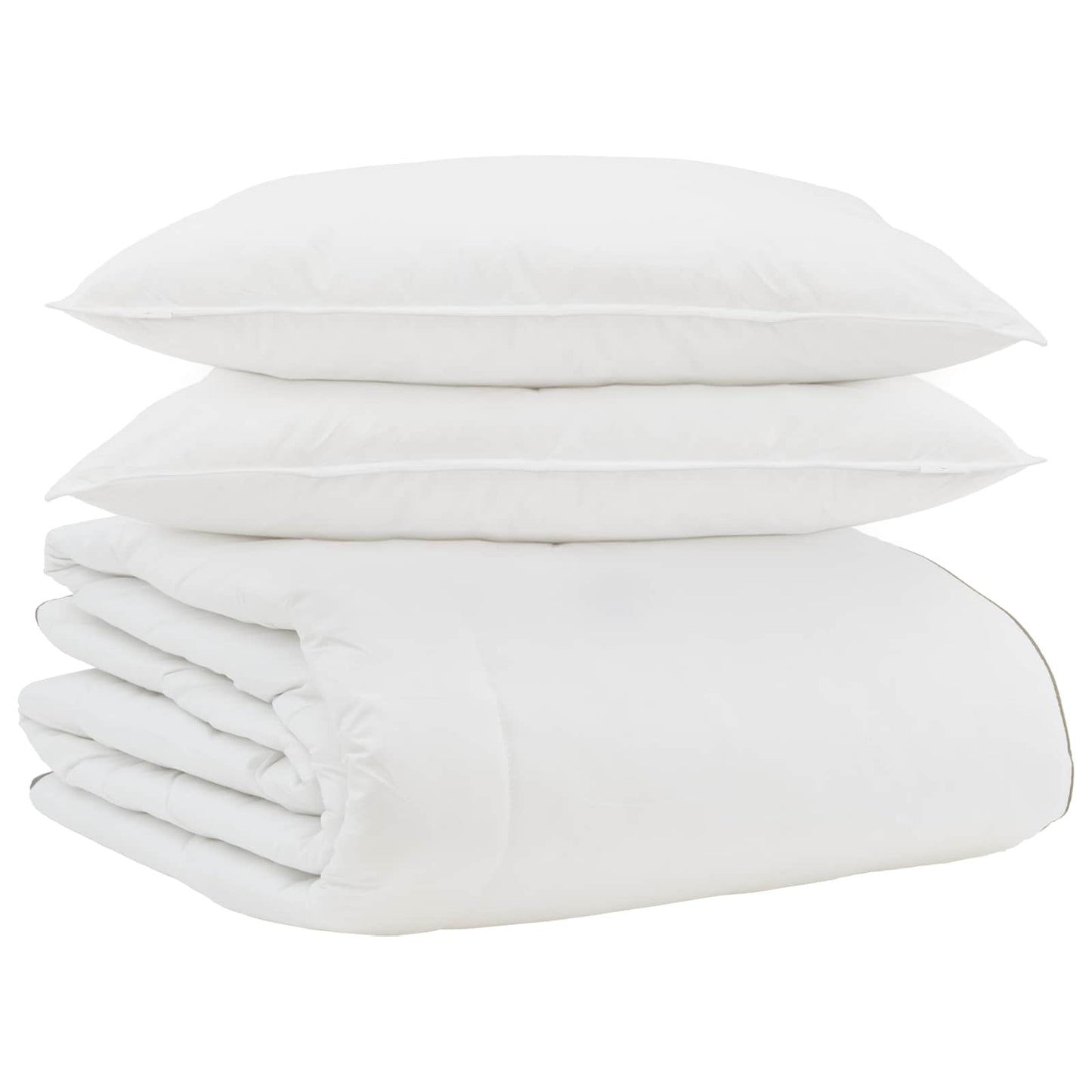 Vinter dyne med pude 3 pcs Hvid Dunfjer