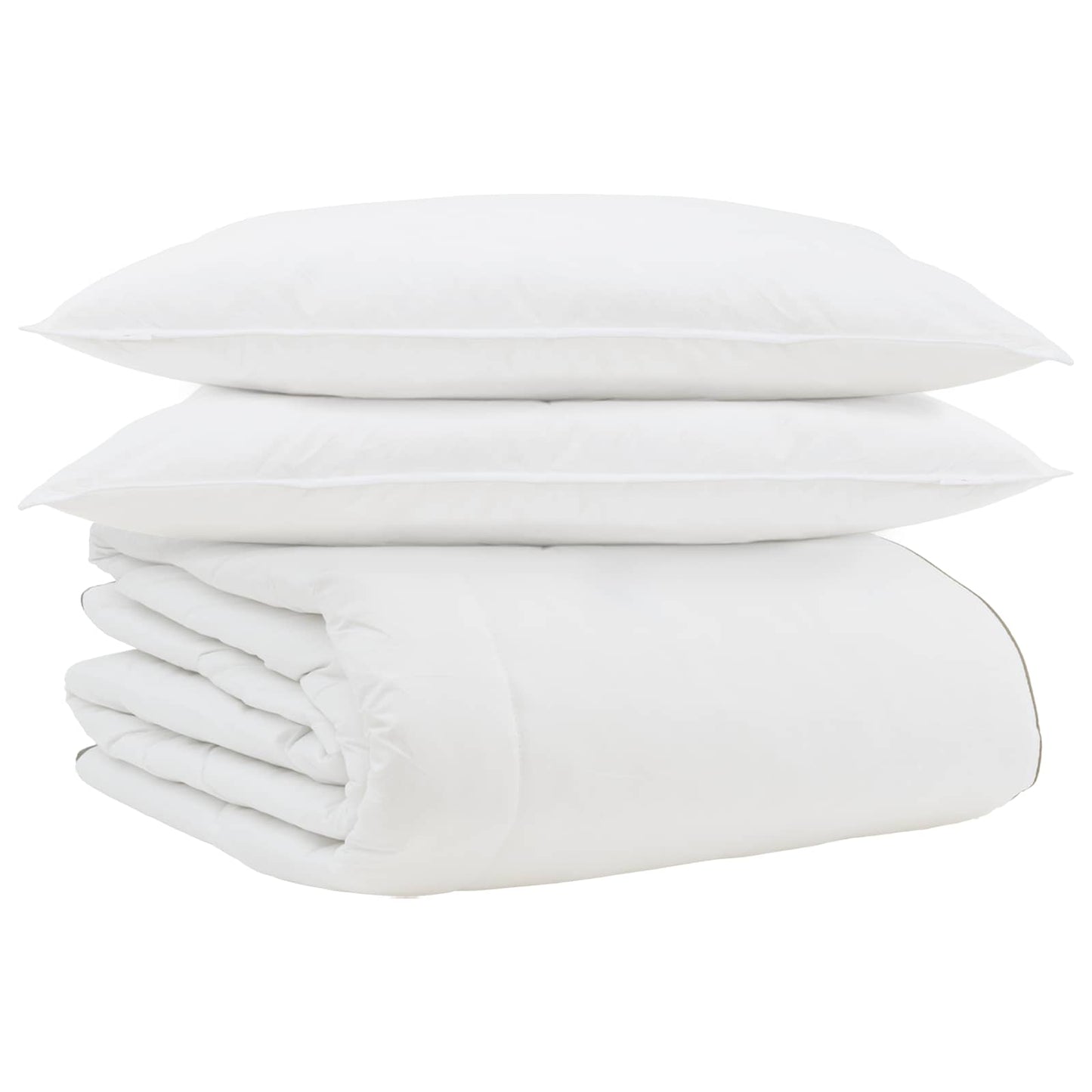 Vinter dyne med pude 3 pcs Hvid Dunfjer