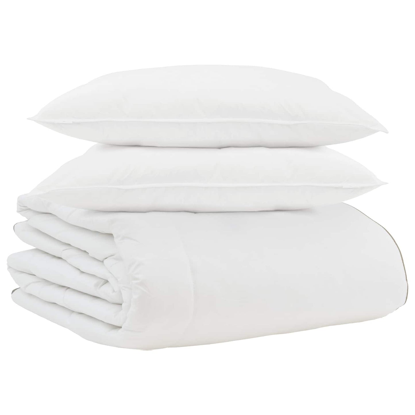 Vinter dyne med pude 3 pcs Hvid Dunfjer