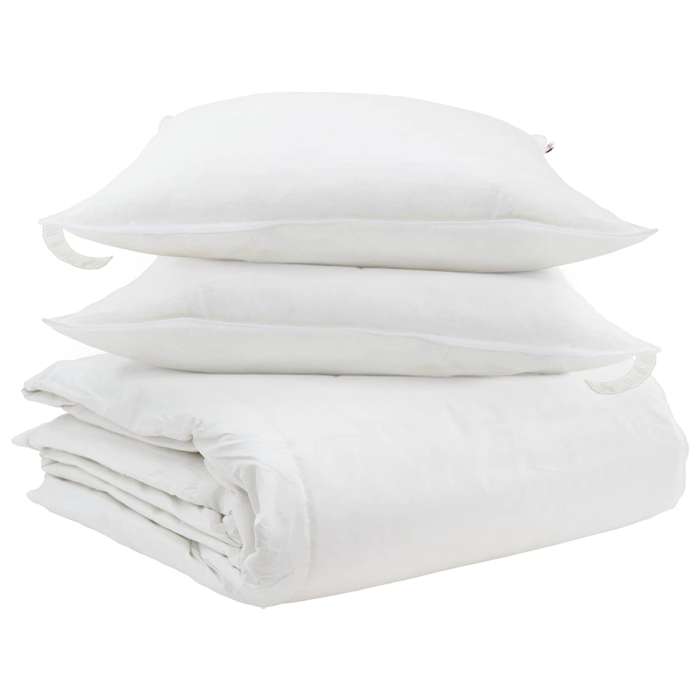 Dynebetræk Sæt med pude 3 pcs Hvid Dunfjer