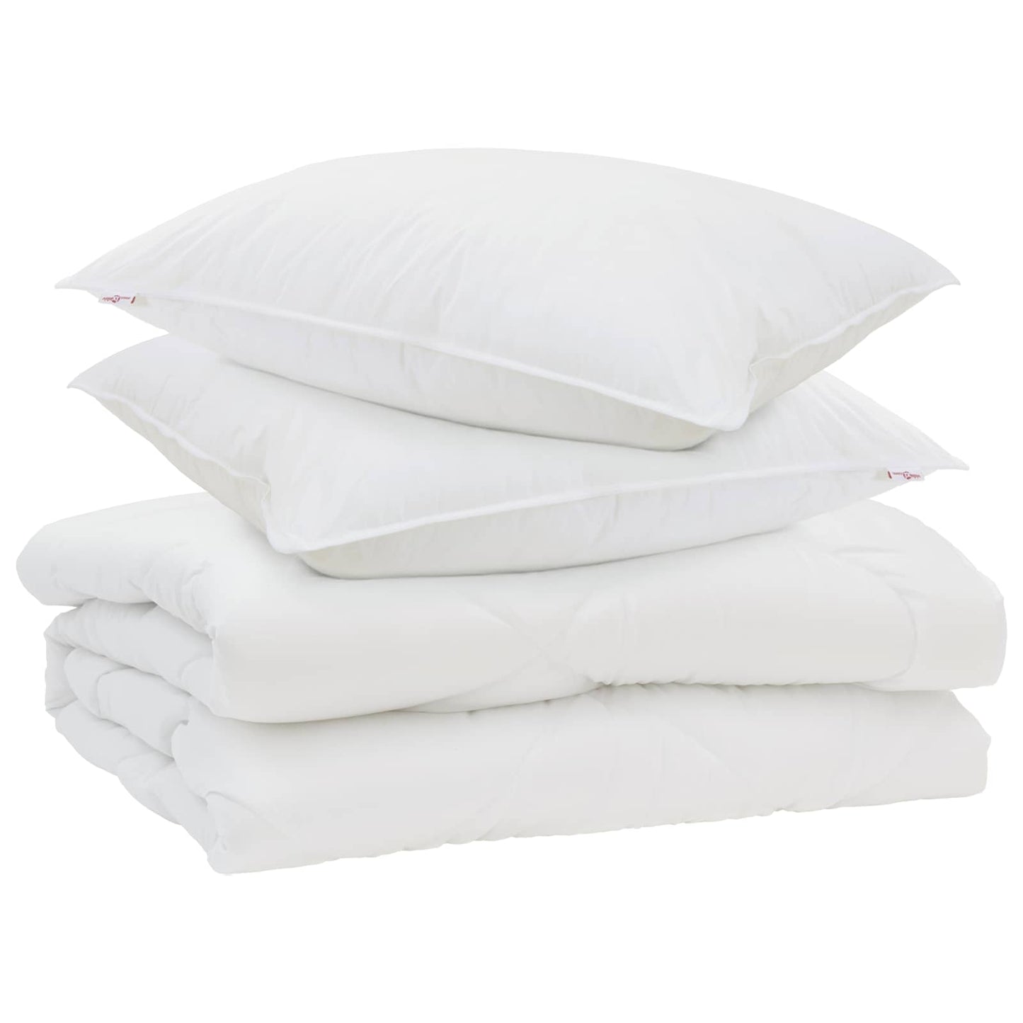 Dyne med pude 3 pcs Hvid Mikrofiber