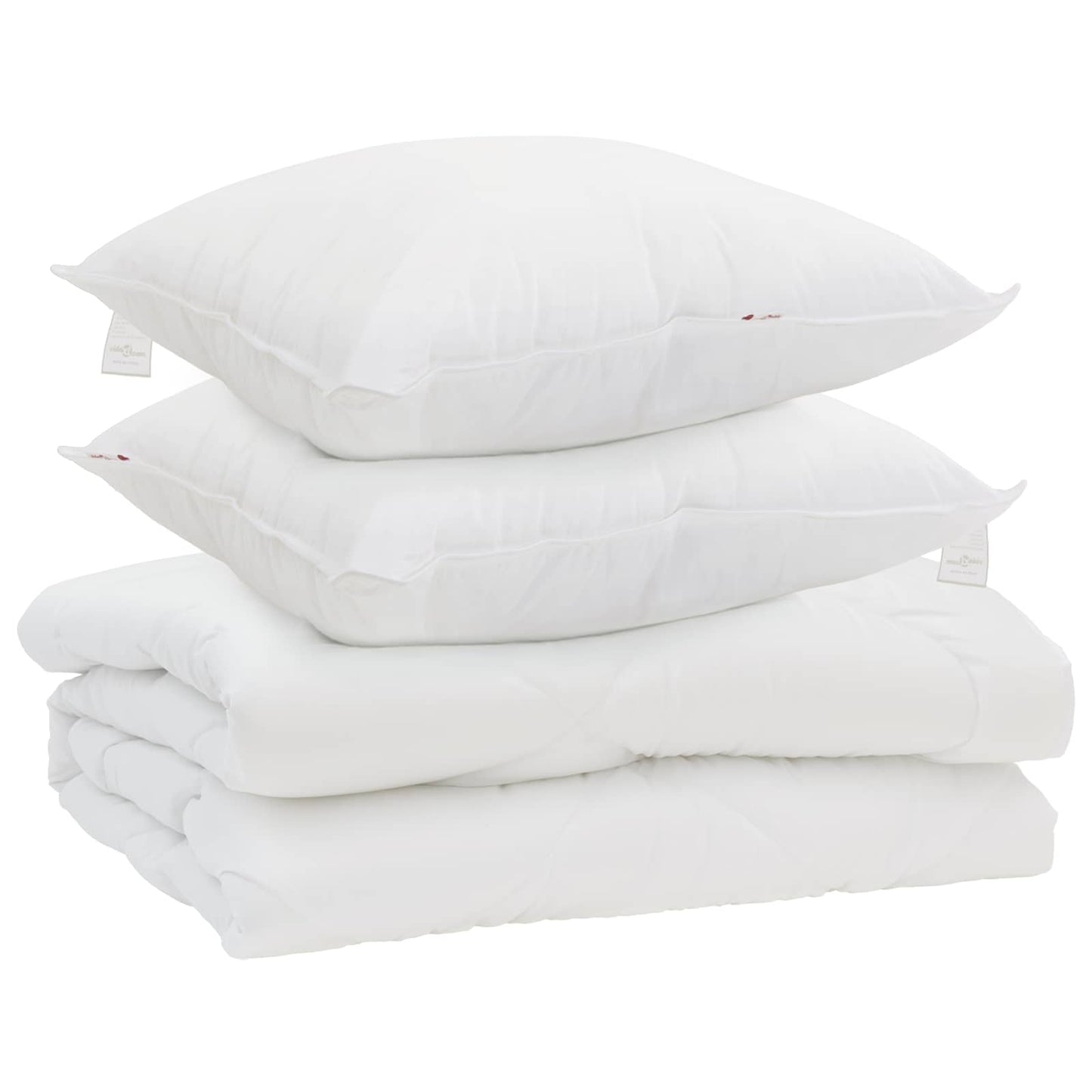 Dyne med pude 3 pcs Hvid Mikrofiber
