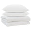 Dyne med pude 3 pcs Hvid Mikrofiber