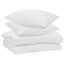 Dyne med pude 3 pcs Hvid Mikrofiber